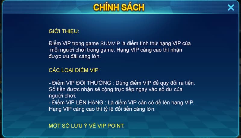 Điểm VIP Sumvip: Chìa khóa nâng tầm trải nghiệm cá cược 2 Điểm VIP Sumvip