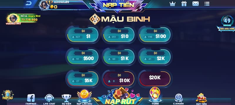 Mậu binh Sumvip: Kịch tính từng ván bài, thưởng liền tay 2 Mậu binh Sumvip