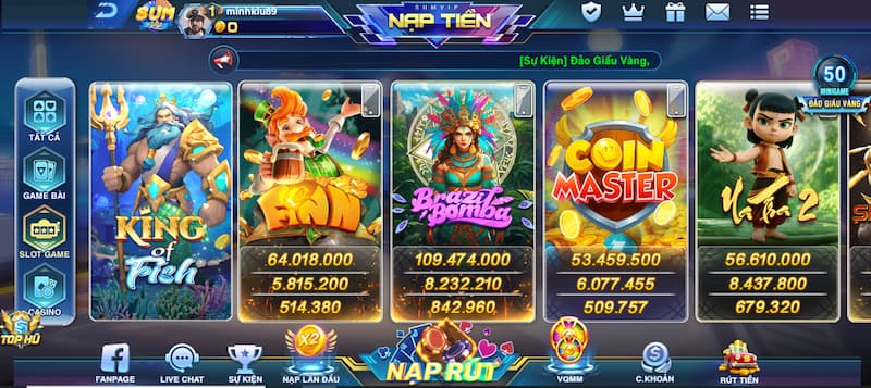 Nổ hũ Sumvip - Game quay hũ siêu hot, quà tặng bất tận 5 Sumvip cung cấp đa dạng phong chơi