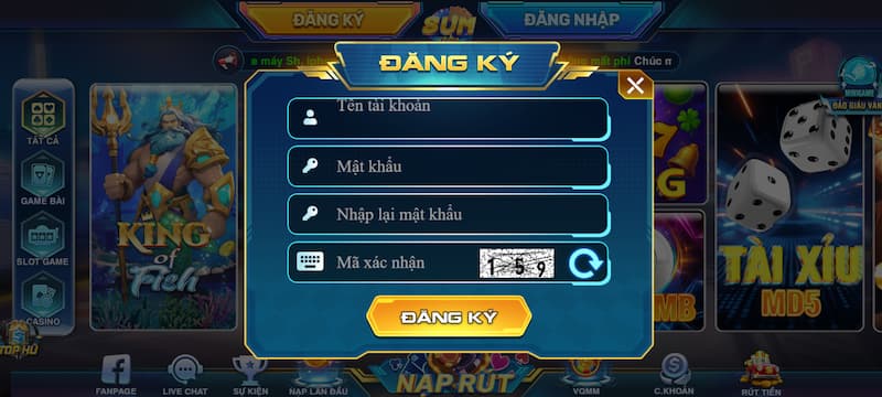 Hướng dẫn chi tiết cách đăng ký tài khoản Sumvip nhanh chóng 2 Thông tin mở tài khoản Sumvip